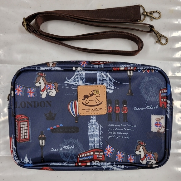 Waterproof London Rectangle Crossbody Shoulder Phone Purse - Picture 6 of 11